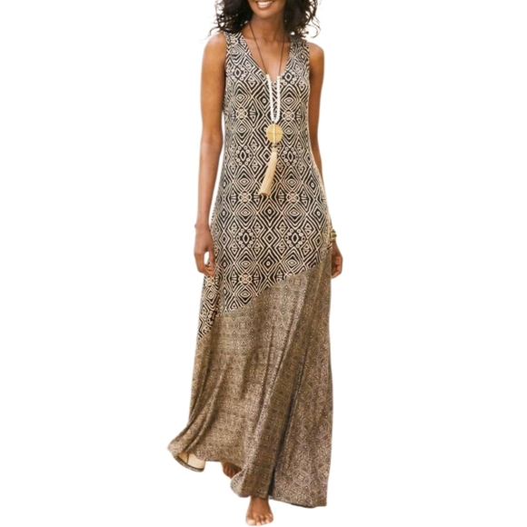 Soft Surroundings Tulum Tribal Maxi Dress, size M - Picture 1 of 11